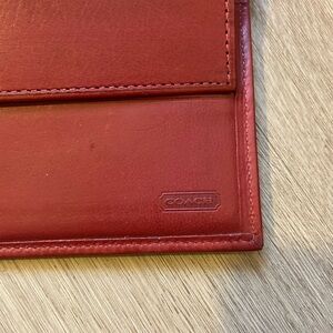 Vintage Coach Red Leather Wallet